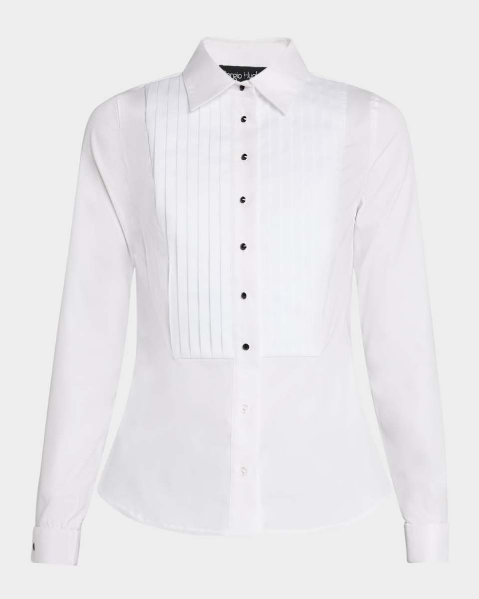 Pleated Bib Tuxedo Shirt